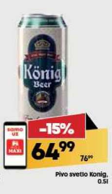 Pivo svetlo Konig 0.5l