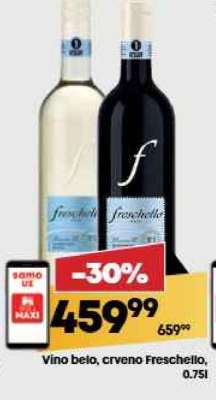 Vino belo, crveno Freschello, 0.75L