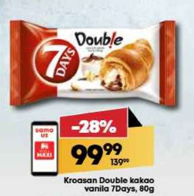 Kroasan Double kakao vanila 7Days, 80g