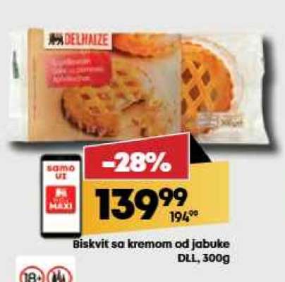 Biskvit sa kremom od jabuke DLL 300g