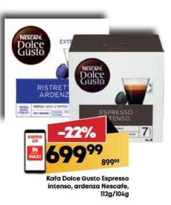 Kafa Dolce Gusto Espresso Intenso, Ardenza Nescafe, 112g/104g