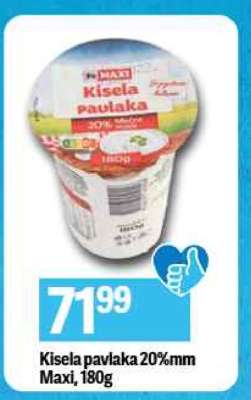 Kisela pavlaka 20%mm Maxi, 180g