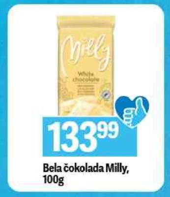 Bela čokolada Milly, 100g