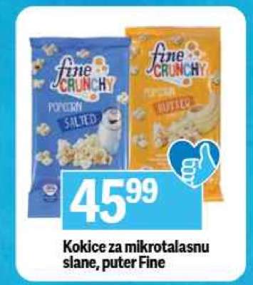 Kokice za mikrotalasnu slane, puter Fine