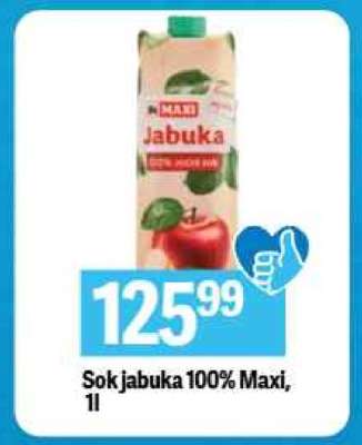 Sok jabuka 100 %, Maxi 1L