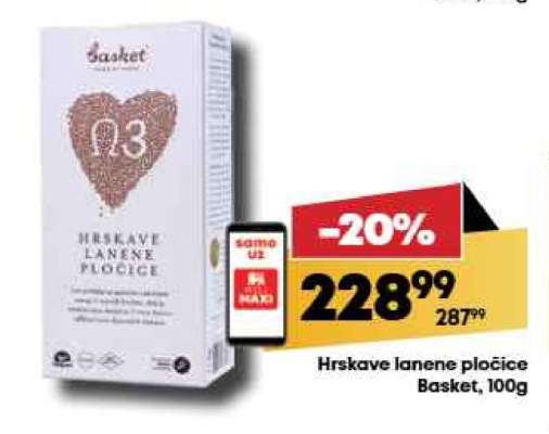 Hrskave lanene pločice Basket 100g