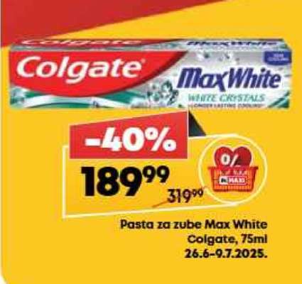 Pasta za zube Max White Colgate, 75ml