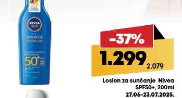 Losion za sunčanje Nivea SPF50+, 200ml