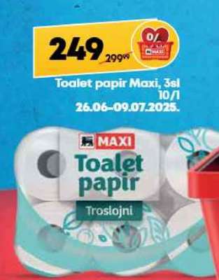 Toalet papir Maxi 3sl 10/1