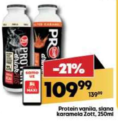 Protein vanila, slana karamela Zott, 250ml