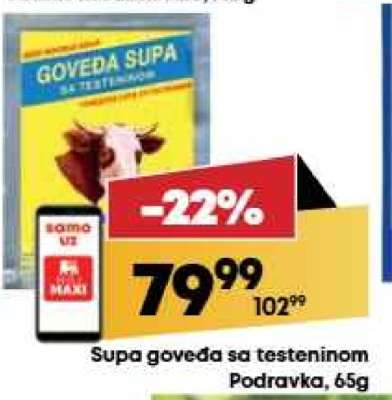 Supa goveda sa testeninom Podravka 65g