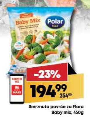 Smrznuto povrće za Flora Baby mix 450g