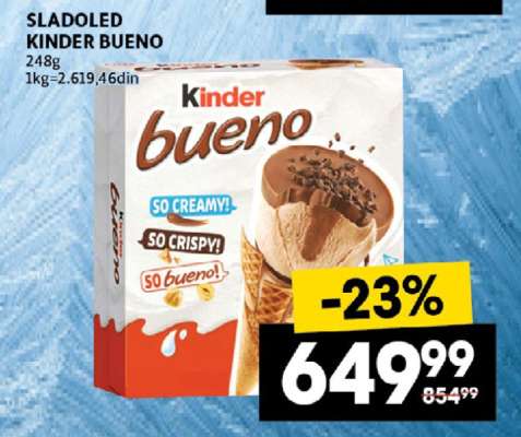 SLADOLED KINDER BUENO
