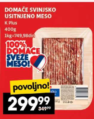 DOMAĆE SVINJSKO USITNJENO MESO