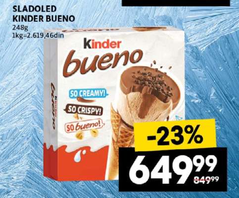 SLADOLED KINDER BUENO