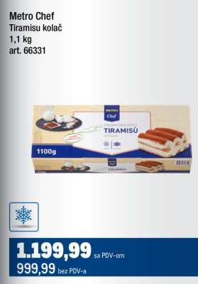 Metro Chef Tiramisu kolač