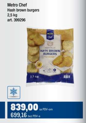 Metro Chef Hash Brown Burgers