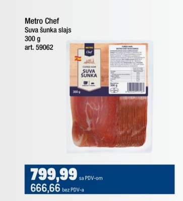Metro Chef Suva šunka slajs