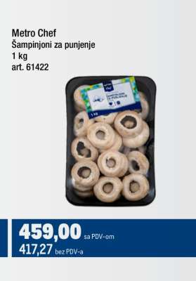 Metro Chef Šampinjoni za punjenje