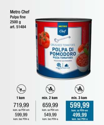 Metro Chef Pulpa fine 2500 g