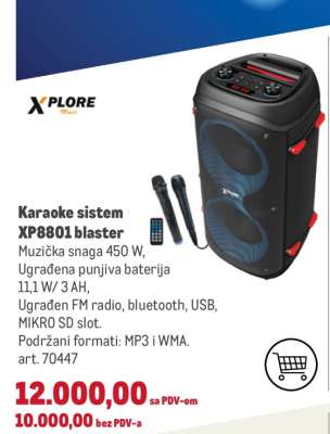 Karaoke sistem XP8801 blaster