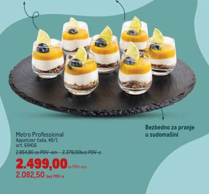 Metro Professional Appetizer čaša, 48/1