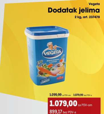 Vegeta Dodatak jelima