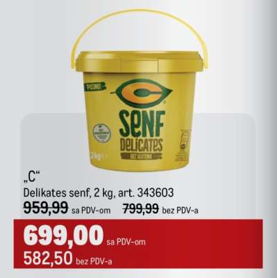 Delikates senf, 2 kg