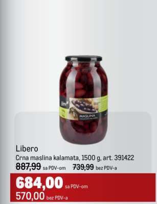 Libero Crna maslina kalamata