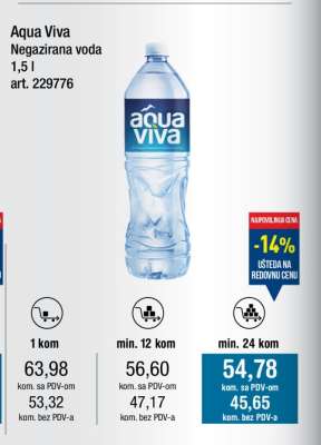 Aqua Viva Negazirana voda 1,5 l