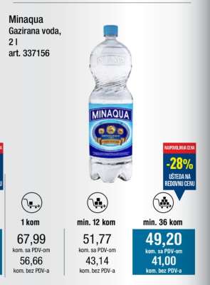 Minaqua Gazirana voda, 2 l