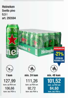 Heineken Svetlo pivo 0,5 l