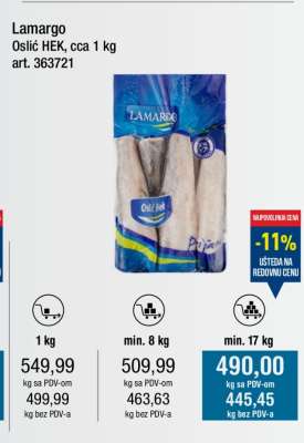 Lamargo Oslić HEK, cca 1 kg