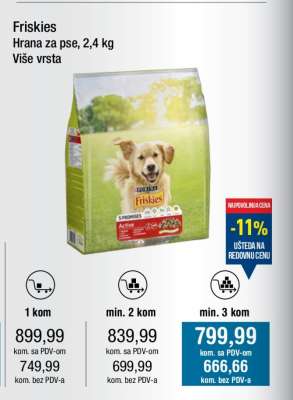 Friskies Hrana za pse, 2,4 kg