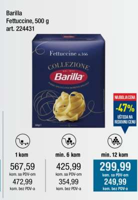 Barilla Fettuccine, 500 g