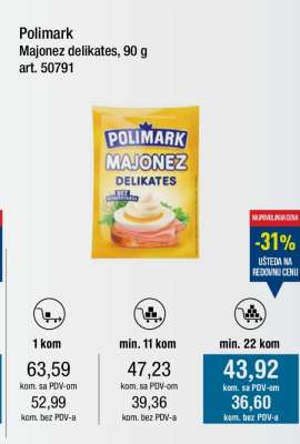 Polimark Majonez delikates, 90 g