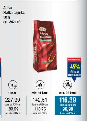 Aleva Slatka paprika 50 g