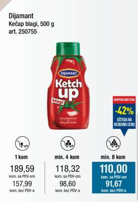 Dijamant kečap blagi 500 g