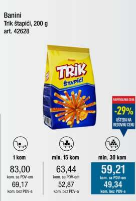 Banini Trik Štapići, 200 g