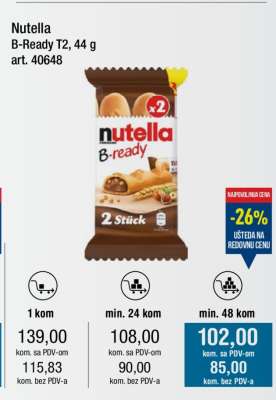 Nutella B-Ready T2, 44 g