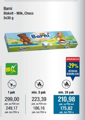 Barni Biskvit - Milk, Choco