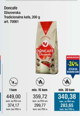 Doncafe Džezevska Tradicionalna kafa, 200 g