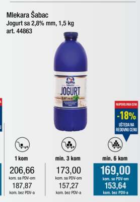 Mlekara Šabac Jogurt