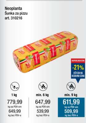 Neoplanta Šunka za pizzu