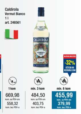 Caldirola Vermut Bianco 1 l