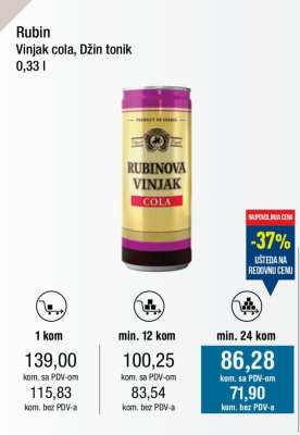 Rubin Vinjak cola, Džin tonik