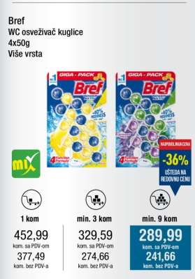 Bref WC osveživač kuglice