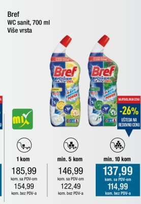 Bref WC sanit, 700 ml