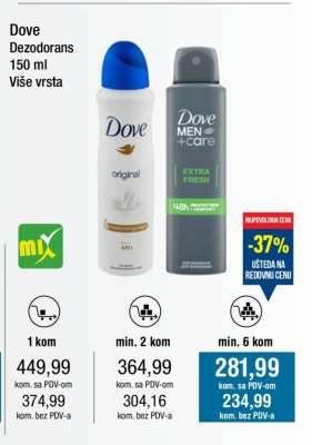 Dove Dezodorans 150 ml