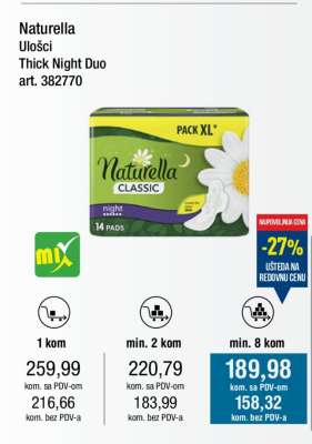 Naturella Ulošci Thick Night Duo
